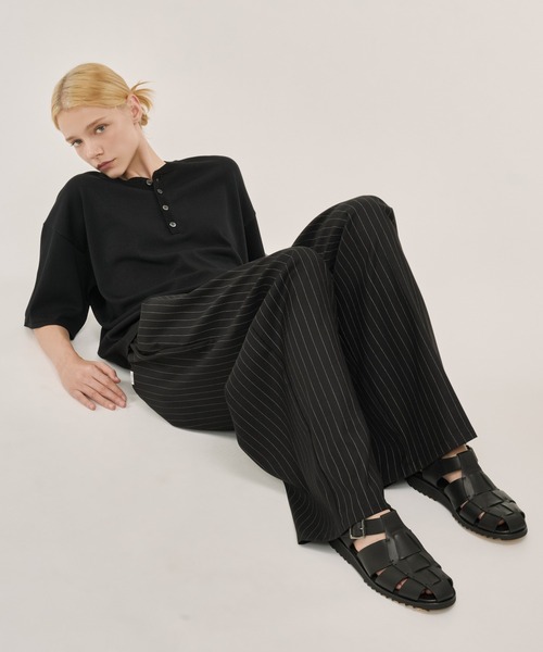 WETTEMPT(ウィテンプト)の「HIGH GAUGE HENRY NECK S/S KNIT / ハイゲージヘンリーネックS/Sニット(ニット/セーター・メンズ・ネイビー/グレー/ブラック・SMALL/MEDIUM/LARGE)」の16枚目の写真