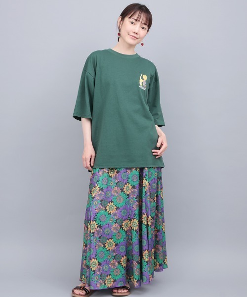 チチカカ(チチカカ)の「アニマリートチアフルネコTシャツ(Tシャツ/カットソー・メンズ・チャコールグレー/グリーン/その他1・FREE)」の11枚目の写真