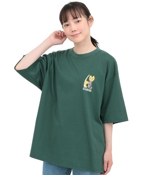 チチカカ(チチカカ)の「アニマリートチアフルネコTシャツ(Tシャツ/カットソー・メンズ・チャコールグレー/グリーン/その他1・FREE)」の8枚目の写真