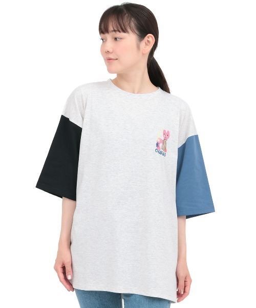 チチカカ(チチカカ)の「アニマリートチアフルネコTシャツ(Tシャツ/カットソー・メンズ・チャコールグレー/グリーン/その他1・FREE)」の7枚目の写真
