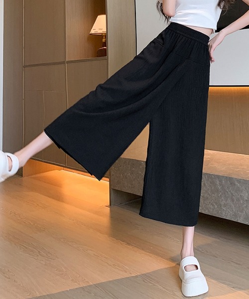 2ly2(トゥーリートゥー)の「ウエストゴムゆったりワイドパンツ(その他パンツ・レディース・ベージュ/グレー/ブラック・FREE)」の4枚目の写真
