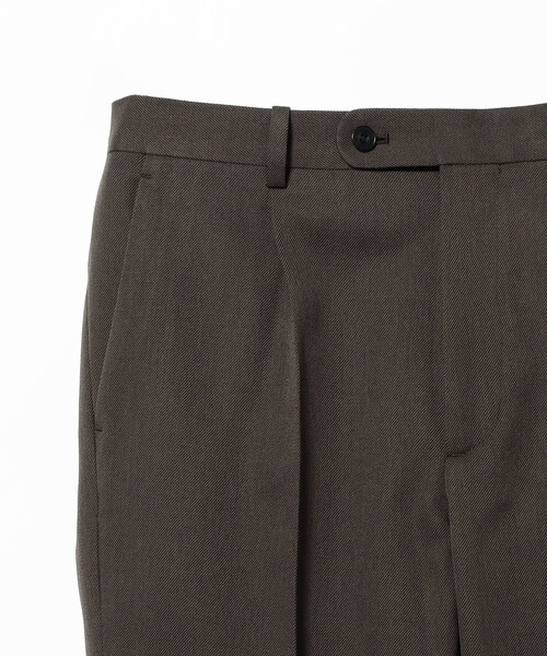 BEAMS F(ビームスエフ)の「【別注】ORTELO / ウール キャバリーツイル 1プリーツ シューカットスラックス(スラックス・メンズ・ダークブラウン・44/42/50/48/46)」の4枚目の写真