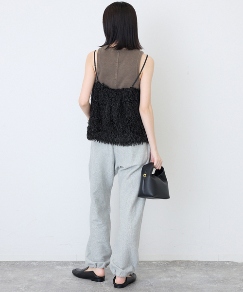SLOBE IENA(スローブイエナ)の「《シリーズあり》シャギーヤーン キャミソール(キャミソール・レディース・ブラック・FREE)」の5枚目の写真