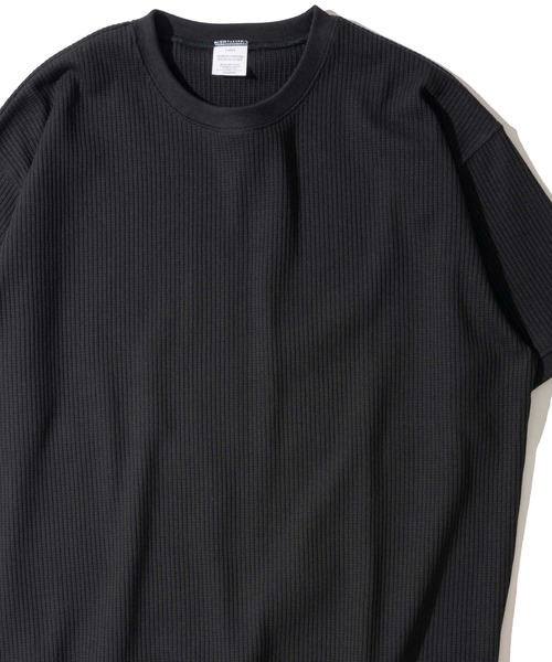 TETE HOMME（テットオム）の「【SEABEES/シービーズ】TCサーマル クルーネックTシャツ（Tシャツ/カットソー・メンズ・チャコールグレー/ブラック/アイボリー・MEDIUM/LARGE）」の3枚目の写真