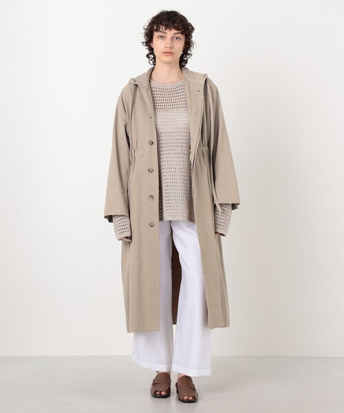 TOMORROWLAND (トゥモローランド)の「LAUREN MANOOGIAN Hood トレンチコート(トレンチコート・レディース・ライトベージュ/チャコールグレー・0)」の3枚目の写真