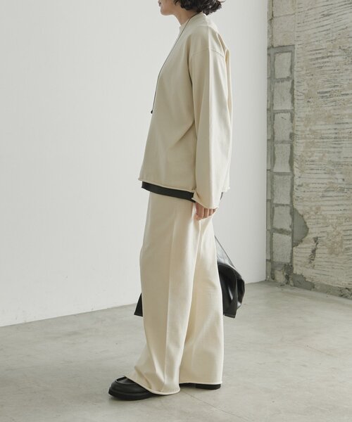 ear PAPILLONNER(イアパピヨネ)の「ラフスウェットトップス【SUM1 STYLE×MONT KEMMEL】(Tシャツ/カットソー・レディース・アイボリー/ブラック・FREE)」の15枚目の写真