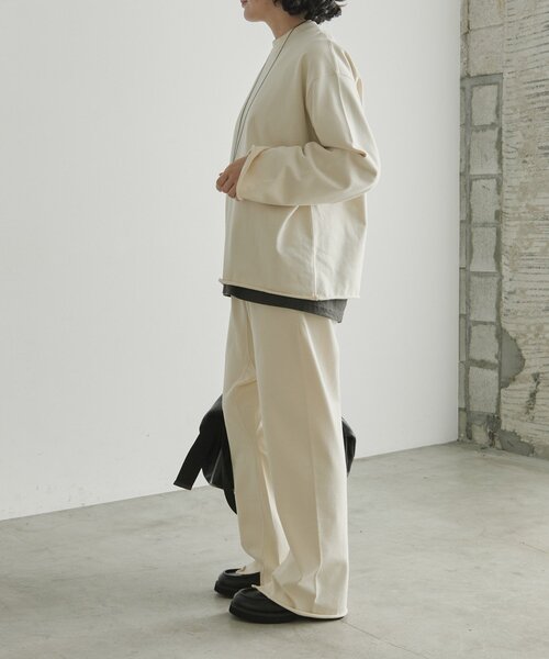 ear PAPILLONNER(イアパピヨネ)の「ラフスウェットトップス【SUM1 STYLE×MONT KEMMEL】(Tシャツ/カットソー・レディース・アイボリー/ブラック・FREE)」の16枚目の写真