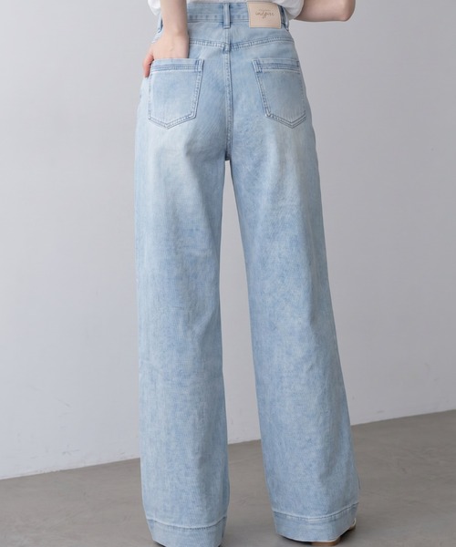 AsRiRe（アスリレイ）の「26ss ストレートベーシックワイドデニムパンツ（デニムパンツ・レディース・サックスブルー・S/M/L）」の2枚目の写真