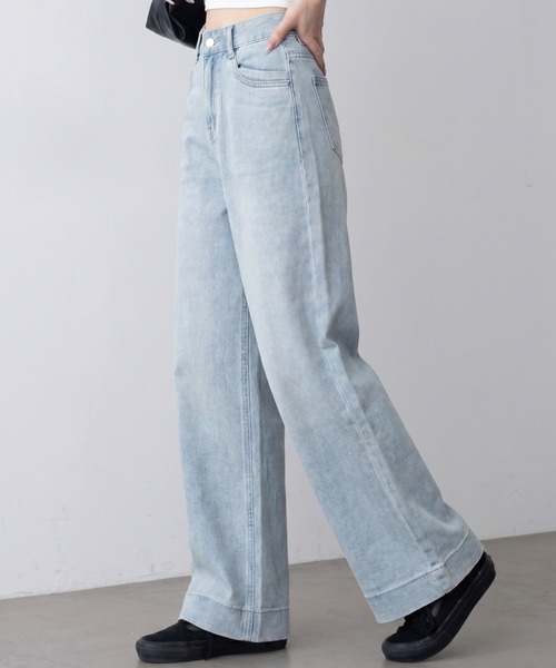 AsRiRe（アスリレイ）の「26ss ストレートベーシックワイドデニムパンツ（デニムパンツ・レディース・サックスブルー・S/M/L）」の3枚目の写真