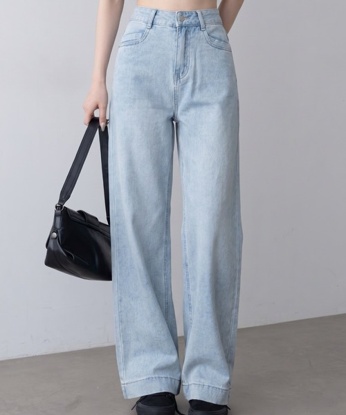 AsRiRe（アスリレイ）の「26ss ストレートベーシックワイドデニムパンツ（デニムパンツ・レディース・サックスブルー・S/M/L）」の11枚目の写真