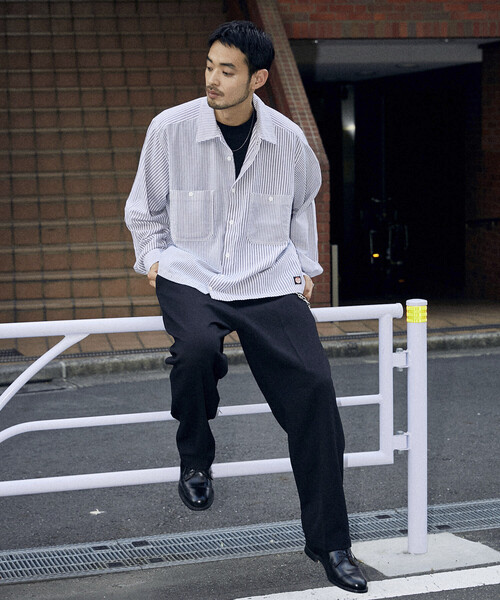 RED KAP(レッドキャップ)の「RED KAP/レッドキャップ 別注 クロップド オックスフォード ロングスリーブ ワークシャツ(シャツ/ブラウス・メンズ・チャコールグレー/サックスブルー/イエロー/ブルー/その他13・LARGE/MEDIUM)」の6枚目の写真