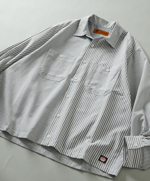 RED KAP(レッドキャップ)の「RED KAP/レッドキャップ 別注 クロップド オックスフォード ロングスリーブ ワークシャツ(シャツ/ブラウス・メンズ・チャコールグレー/サックスブルー/イエロー/ブルー/その他13・LARGE/MEDIUM)」の9枚目の写真