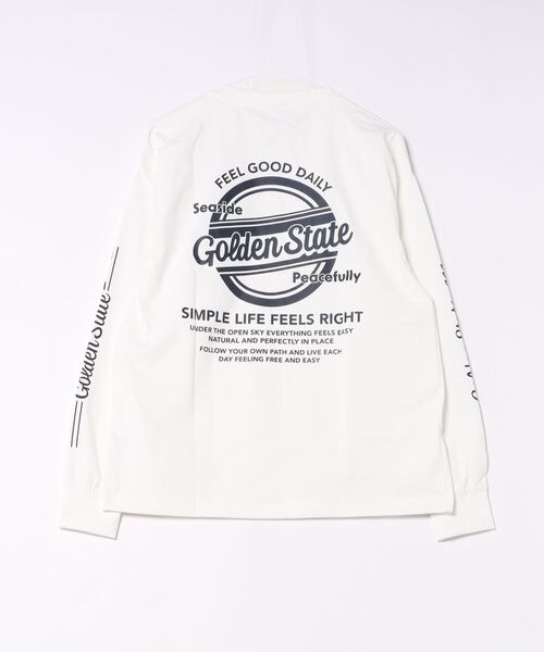 UNDERWRAPS(アンダーラップス)の「UVカット イージーケア バックプリント 長袖Tシャツ ロンT(Tシャツ/カットソー・メンズ・ホワイト/ブラック・M/L/LL)」の3枚目の写真