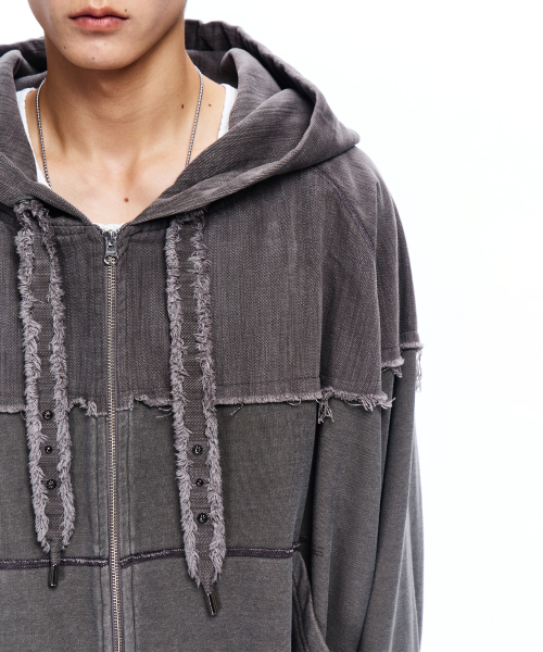 RSSC（アールエスエスシー）の「MIX CROP HOOD ZIPUP - ASH GRAY（パーカー・レディース・その他・1/2）」の7枚目の写真