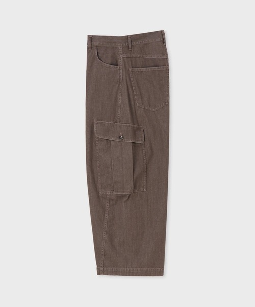 Paul Smith(ポールスミス)の「ウィメンズ ウォッシュドデニム ワークトラウザーズ / 265202 412T(その他パンツ・レディース・オリーブ/ブラウン・40)」の4枚目の写真
