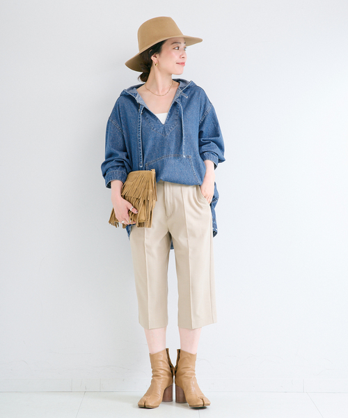 B.C STOCK(ベーセーストック)の「ウォッシャブル / DU JOUR / デュ ジュール JEAN MEXICAN PARKA(シャツ/ブラウス・レディース・ブルー系その他・FREE)」の22枚目の写真