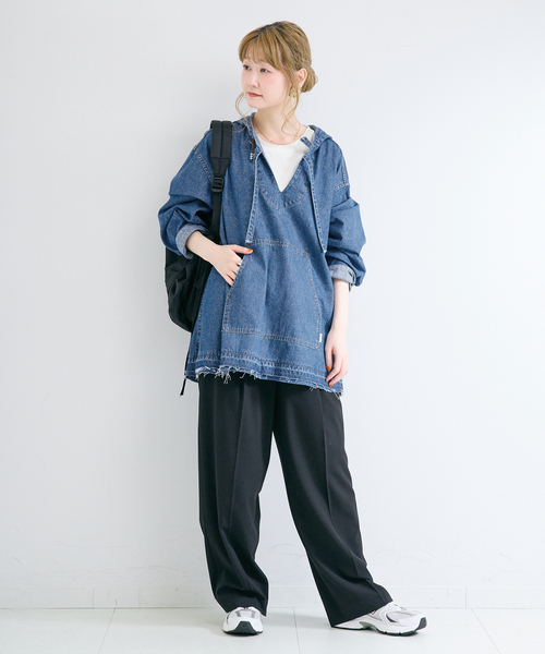 B.C STOCK(ベーセーストック)の「ウォッシャブル / DU JOUR / デュ ジュール JEAN MEXICAN PARKA(シャツ/ブラウス・レディース・ブルー系その他・FREE)」の2枚目の写真