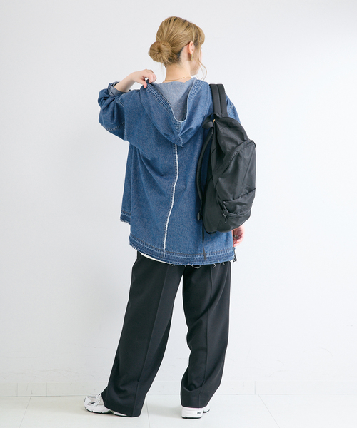 B.C STOCK(ベーセーストック)の「ウォッシャブル / DU JOUR / デュ ジュール JEAN MEXICAN PARKA(シャツ/ブラウス・レディース・ブルー系その他・FREE)」の4枚目の写真