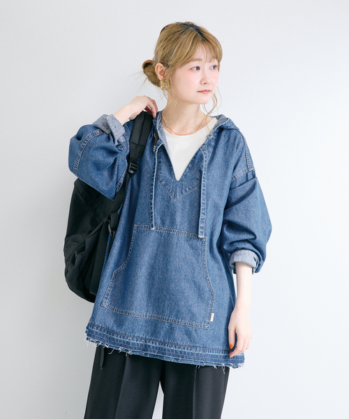 B.C STOCK(ベーセーストック)の「ウォッシャブル / DU JOUR / デュ ジュール JEAN MEXICAN PARKA(シャツ/ブラウス・レディース・ブルー系その他・FREE)」の6枚目の写真