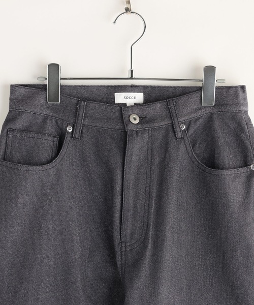 SOCCE(ソーシー)の「ワイドストレートリジッドデニムパンツ(デニムパンツ・メンズ・ブラック/ブラウン・XL/L/M/S)」の11枚目の写真