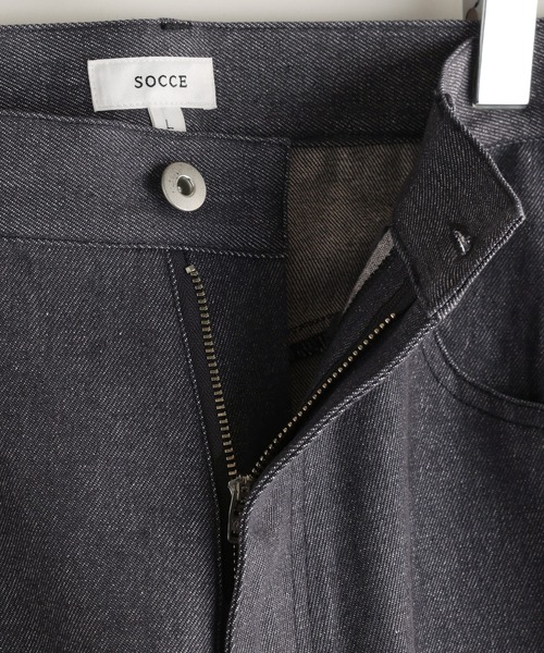 SOCCE(ソーシー)の「ワイドストレートリジッドデニムパンツ(デニムパンツ・メンズ・ブラック/ブラウン・XL/L/M/S)」の12枚目の写真