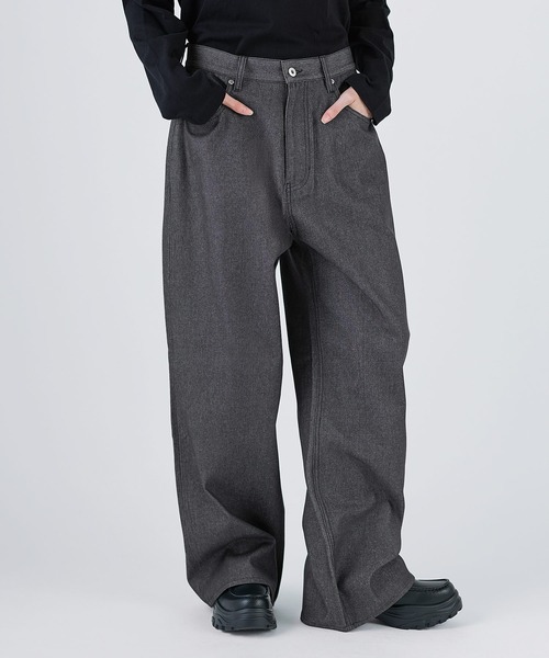 SOCCE(ソーシー)の「ワイドストレートリジッドデニムパンツ(デニムパンツ・メンズ・ブラック/ブラウン・XL/L/M/S)」の7枚目の写真