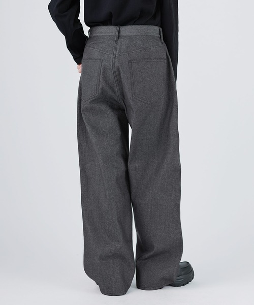SOCCE(ソーシー)の「ワイドストレートリジッドデニムパンツ(デニムパンツ・メンズ・ブラック/ブラウン・XL/L/M/S)」の9枚目の写真