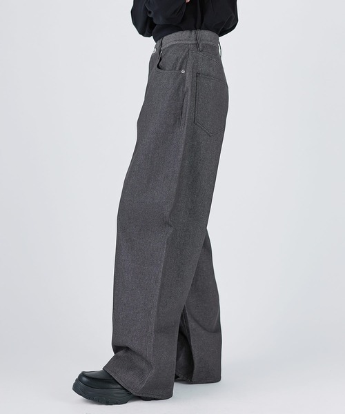 SOCCE(ソーシー)の「ワイドストレートリジッドデニムパンツ(デニムパンツ・メンズ・ブラック/ブラウン・XL/L/M/S)」の8枚目の写真