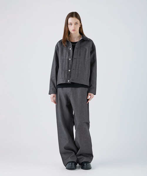 SOCCE(ソーシー)の「ワイドストレートリジッドデニムパンツ(デニムパンツ・メンズ・ブラック/ブラウン・XL/L/M/S)」の16枚目の写真
