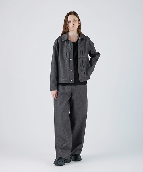 SOCCE(ソーシー)の「ワイドストレートリジッドデニムパンツ(デニムパンツ・メンズ・ブラック/ブラウン・XL/L/M/S)」の20枚目の写真