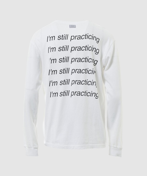 TANGTANG(タンタン)の「TEXT/PRACTICING(Tシャツ/カットソー・メンズ・ホワイト・XL/L/M)」の2枚目の写真