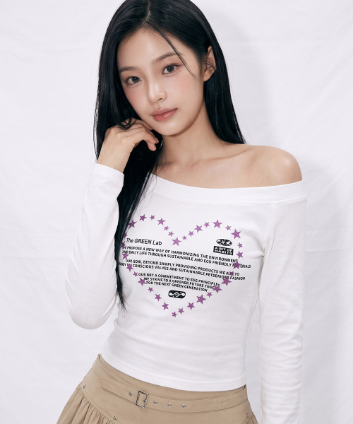 THE GREEN LAB（ザグリーンラボ）の「オフショルダー ステラ ロングスリーブ [チャコールグレー]（Tシャツ/カットソー・レディース・その他・FREE）」の8枚目の写真