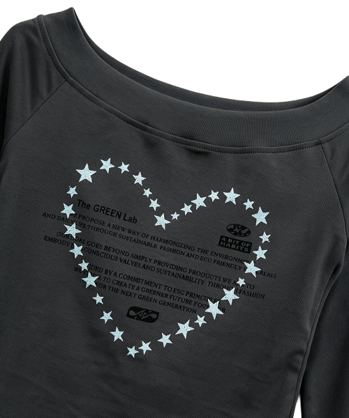 THE GREEN LAB（ザグリーンラボ）の「オフショルダー ステラ ロングスリーブ [チャコールグレー]（Tシャツ/カットソー・レディース・その他・FREE）」の12枚目の写真