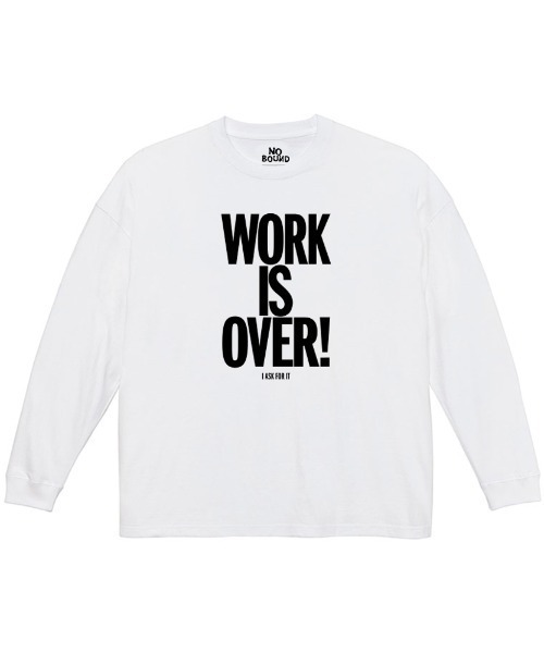 NOBOUND(ノーバウンド)の「NOBOUND(ノーバウンド) 長袖Tシャツ メッセージロゴ プリント ビッグシルエット ロンT トップス メンズ ユニセックス(Tシャツ/カットソー・メンズ・ブラック/ホワイト/グレイッシュブルー/ライトアッシュグレー・M/L/XL)」の2枚目の写真
