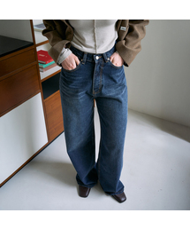 Essential Wide Denim Pants [Dark Blue]