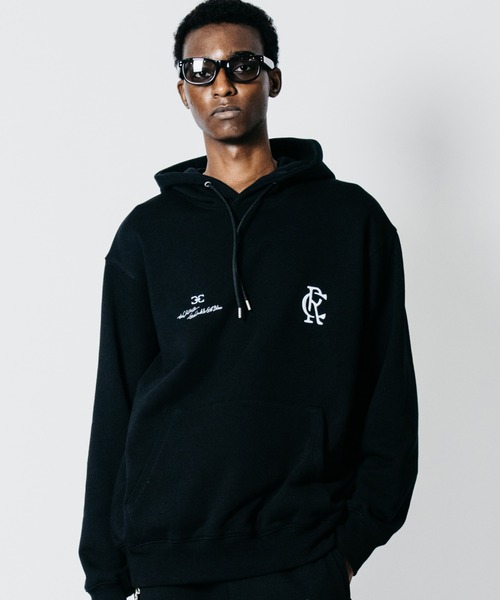 CRIMIE(クライミー)の「DUAL-CHEST EMBROIDERED PULLOVER SWEAT HOODIE(パーカー・メンズ・ブラック/オートミール・XXL/XL/L/M)」の1枚目の写真
