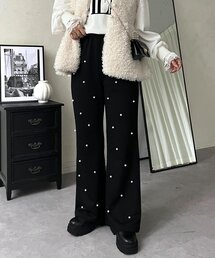 ランダムパールスウェットフレアパンツ