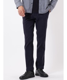 パンツ メンズ ストレッチ スリム トラウザー テーパード グレンチェック クロスストレッチ