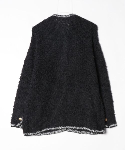 THE SHINZONE（ザ　シンゾーン）の「TWEED KNIT CARDIGAN 26AMSNI05（ニット/セーター・レディース・ホワイト/ブラック・FREE）」の3枚目の写真