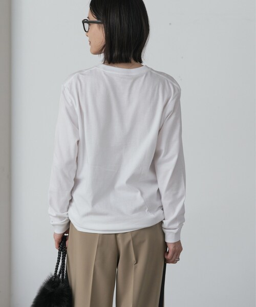 GALLEST(ギャレスト)の「ワンポイントロゴロンT(Tシャツ/カットソー・レディース・ホワイト/スミクロ/ナチュラル・38)」の9枚目の写真