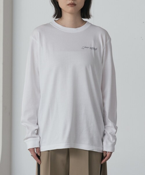 GALLEST(ギャレスト)の「ワンポイントロゴロンT(Tシャツ/カットソー・レディース・ホワイト/スミクロ/ナチュラル・38)」の11枚目の写真