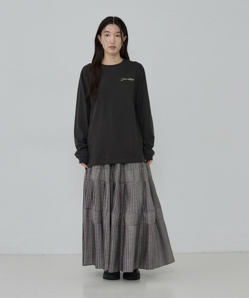 GALLEST(ギャレスト)の「ワンポイントロゴロンT(Tシャツ/カットソー・レディース・ホワイト/スミクロ/ナチュラル・38)」の22枚目の写真