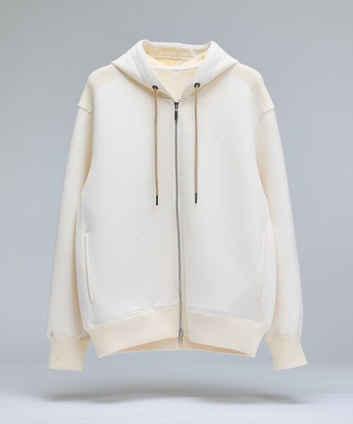 DESIGNWORKS(デザインワークス)の「【一部店舗限定】【セットアップ対応】接結ダブルフェイス フーディー(パーカー・メンズ・ブラック/グレー/オフホワイト・46/48/50)」の1枚目の写真