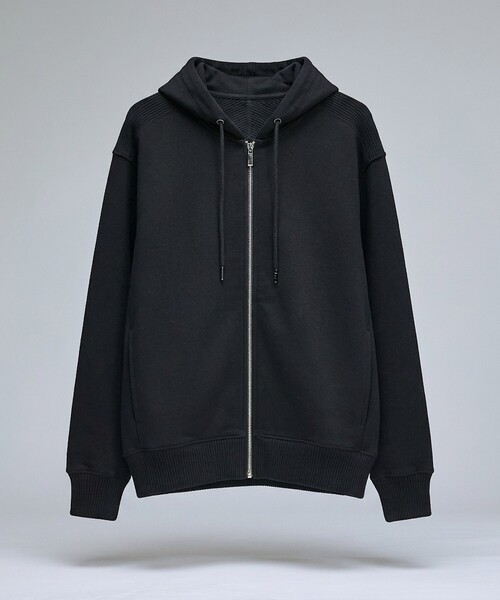 DESIGNWORKS(デザインワークス)の「【一部店舗限定】【セットアップ対応】接結ダブルフェイス フーディー(パーカー・メンズ・ブラック/グレー/オフホワイト・46/48/50)」の2枚目の写真