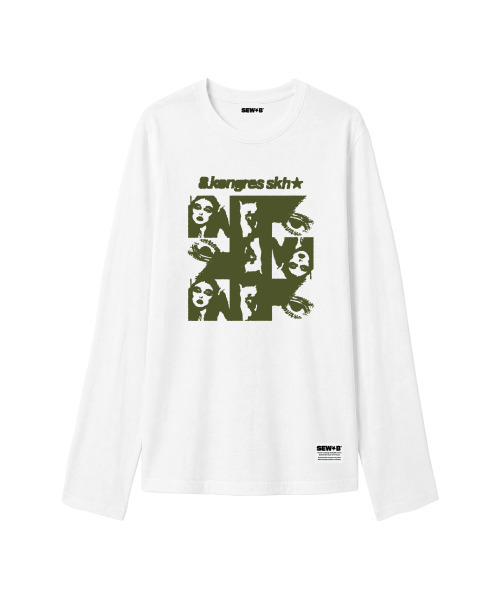SEW-B(ソービー)の「オーバーサイズ 8KHAKI 長袖Tシャツ(Tシャツ/カットソー・レディース・その他・FREE)」の1枚目の写真