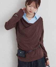 シャツドッキングオフショルカットソー