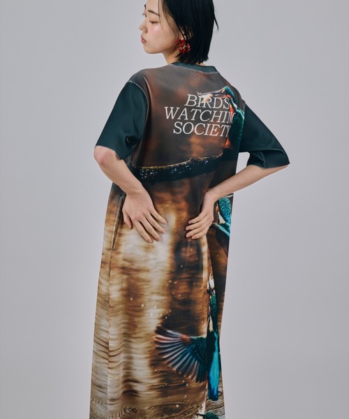NON TOKYO(ノントーキョー)の「NON TOKYO/ノントーキョー/PRINT RIB HALF SLEEVE ONE-PIECEプリントリブ半袖ワンピース(ワンピース・レディース・その他/その他2/その他1・1/2)」の4枚目の写真