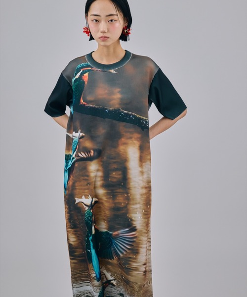 NON TOKYO(ノントーキョー)の「NON TOKYO/ノントーキョー/PRINT RIB HALF SLEEVE ONE-PIECEプリントリブ半袖ワンピース(ワンピース・レディース・その他/その他2/その他1・1/2)」の5枚目の写真