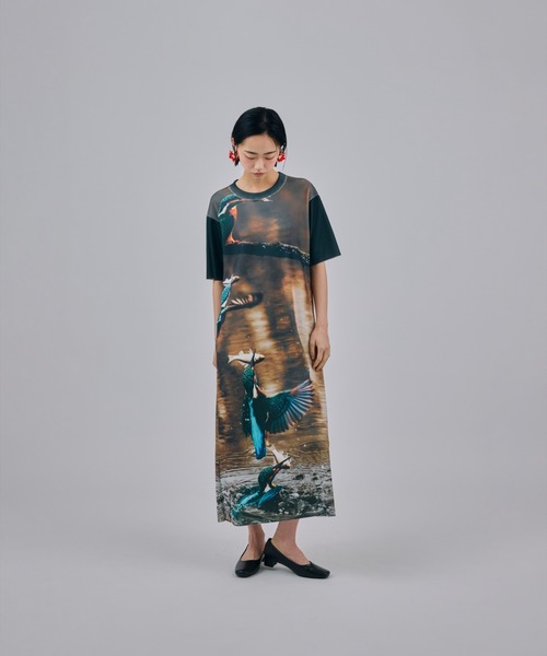 NON TOKYO(ノントーキョー)の「NON TOKYO/ノントーキョー/PRINT RIB HALF SLEEVE ONE-PIECEプリントリブ半袖ワンピース(ワンピース・レディース・その他/その他2/その他1・1/2)」の6枚目の写真