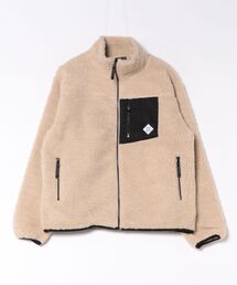 ジップアップ スタンドカラー ボアブルゾン